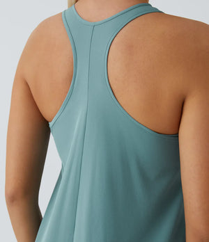 Side Pocket High Low Flowy Midi (Without Built in Bra)