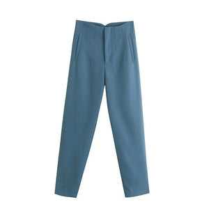 Tailored Pleat High Waist Pants