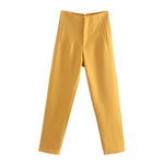 Tailored Pleat High Waist Pants