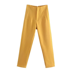 Tailored Pleat High Waist Pants