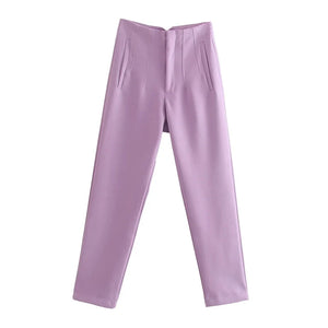 Tailored Pleat High Waist Pants