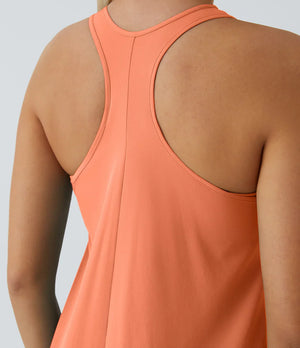Side Pocket High Low Flowy Midi (Without Built in Bra)