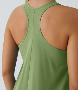 Side Pocket High Low Flowy Midi (Without Built in Bra)