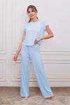 1Cannon Butter-Soft Cotton Knit Pajama Set - Half Sleeves