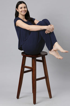 1Cannon Butter-Soft Cotton Knit Pajama Set - Half Sleeves