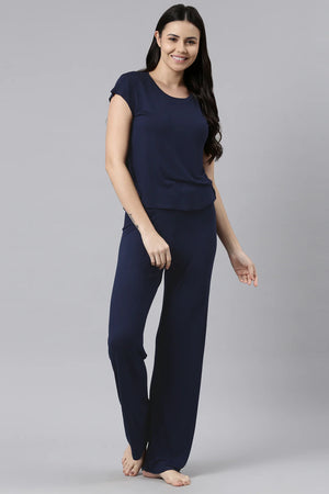 1Cannon Butter-Soft Cotton Knit Pajama Set - Half Sleeves