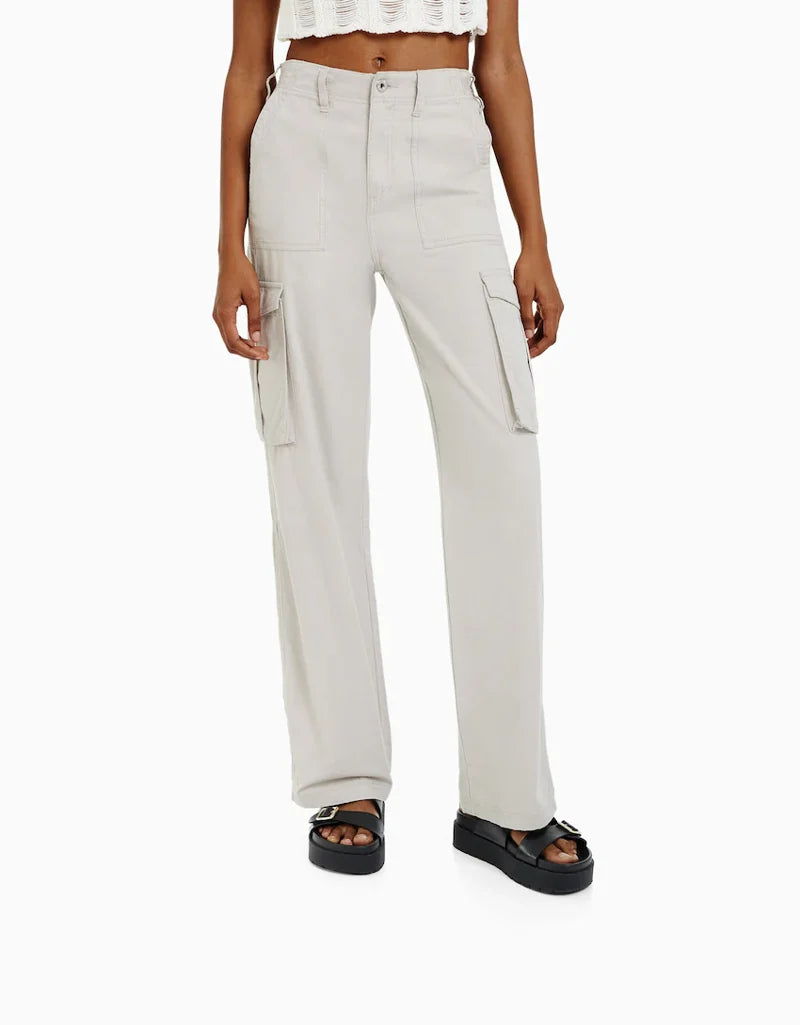 ADJUSTABLE STRAIGHT FIT CARGO PANTS